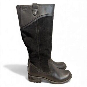 Cobb Hill by Rockport Brunswick Tall Black Waterproof Womens Leather Boot 7 M